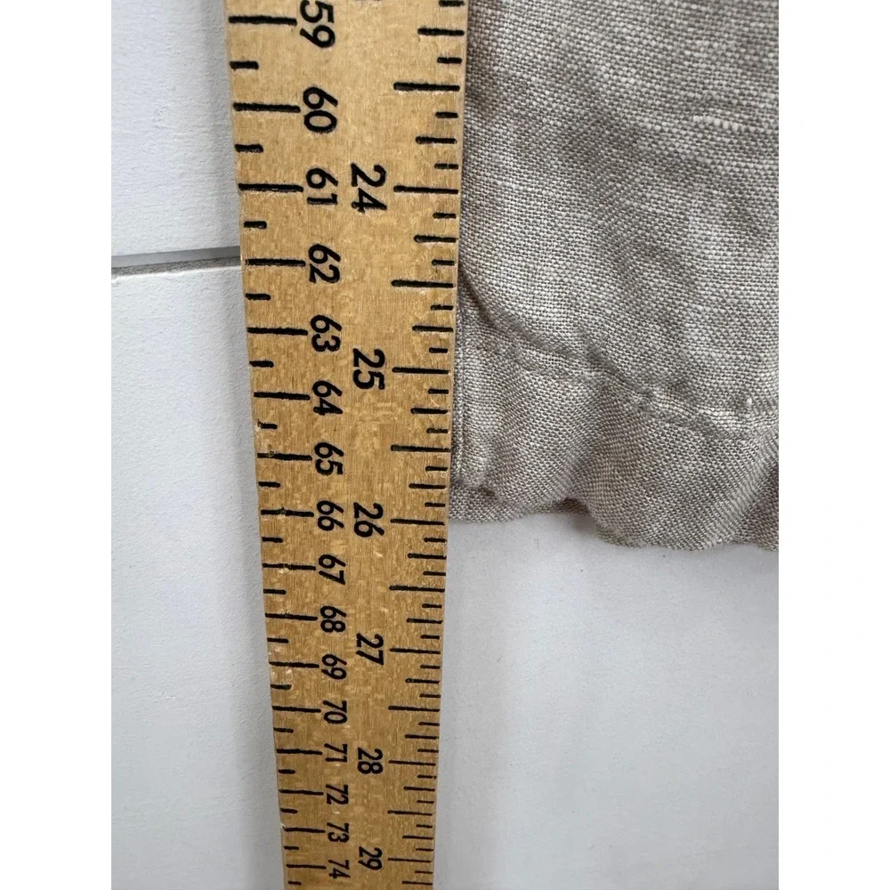 Quince 100% European Linen Tapered Ankle Pants Flax Pull On Pockets M
